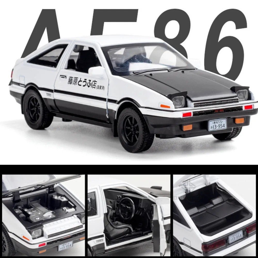 Model Kit Ae86 - سبيكة نموذج سيارة دييكاست من D