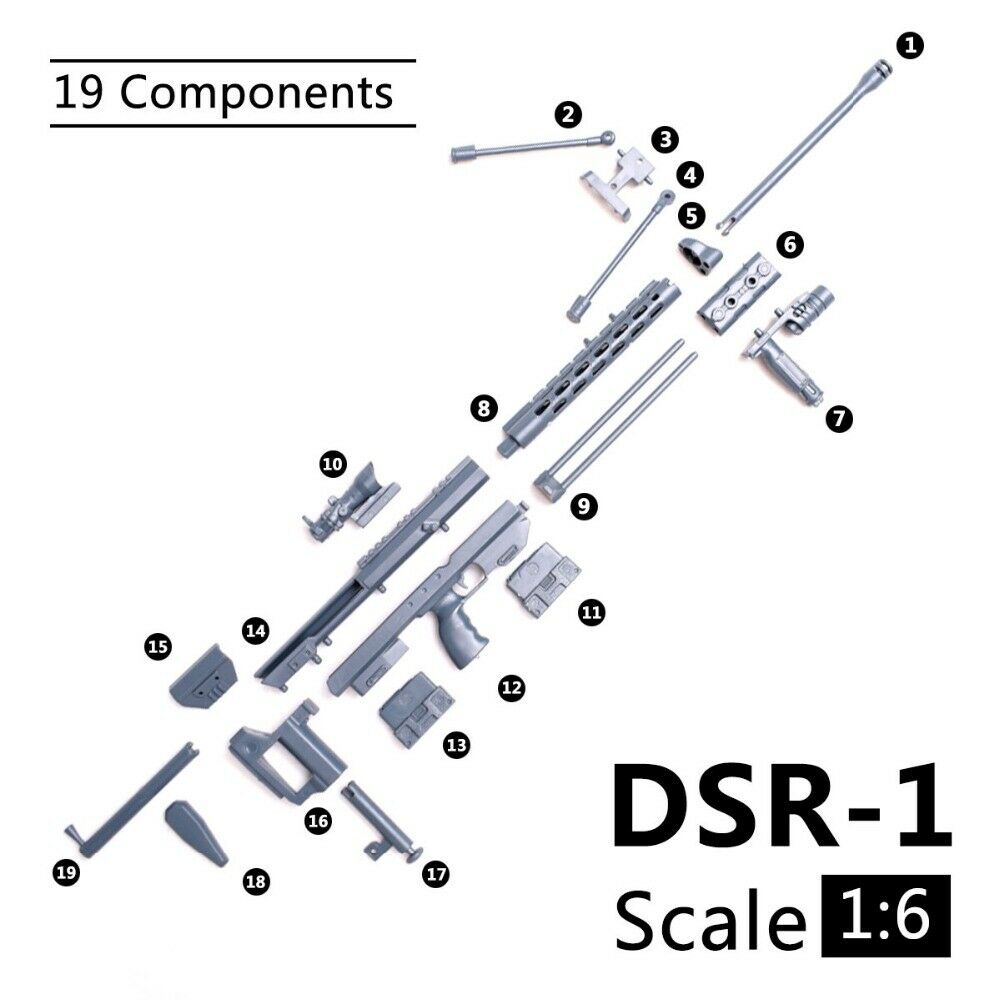 1/6 مقياس DSR1 بندقية بندقية ن - مراجعة Model Kit Weapons وسعره