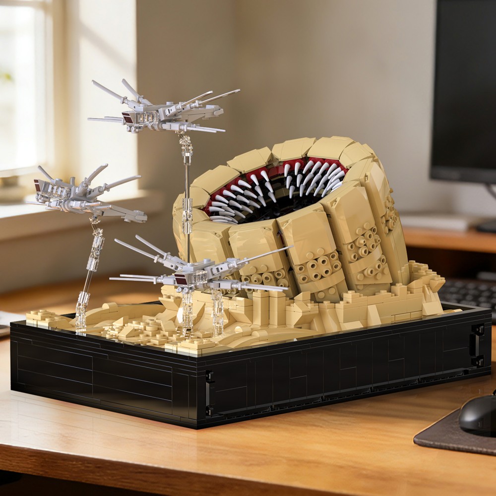 مجموعة بناء هجوم دودة الرمل 14 - مراجعة Model Kit Vs Lego وسعره