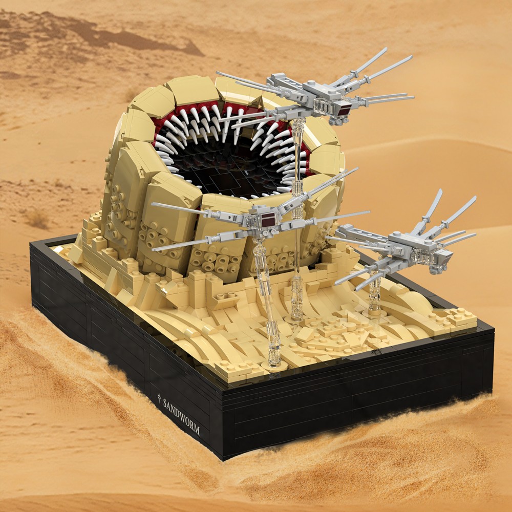 مجموعة بناء هجوم دودة الرمل 14 - مراجعة Model Kit Vs Lego وسعره