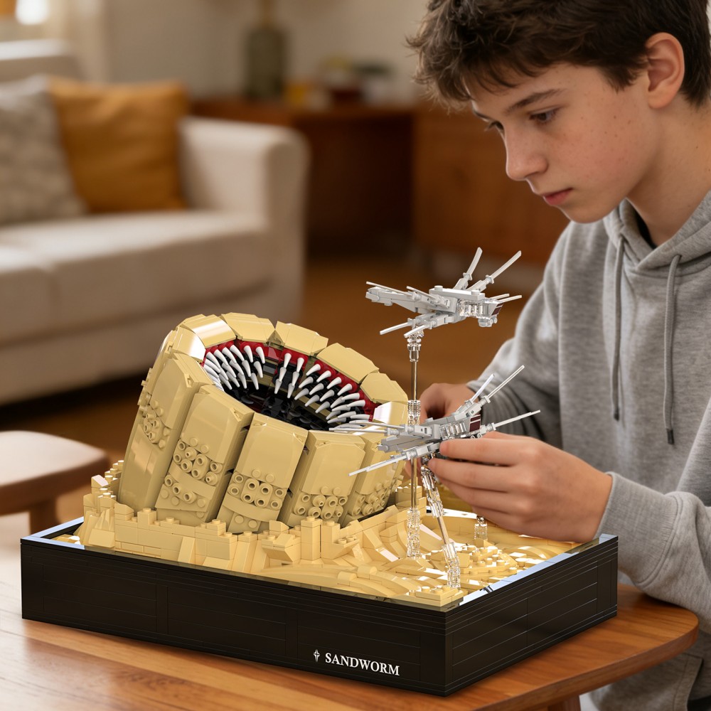 مجموعة بناء هجوم دودة الرمل 14 - مراجعة Model Kit Vs Lego وسعره