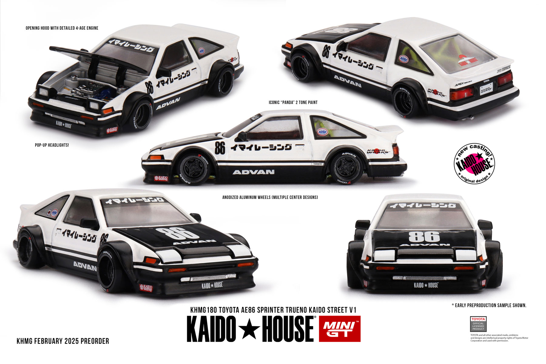Kaido House + MINIGT Toyota AE - مراجعة Model Kit Ae86 وسعره